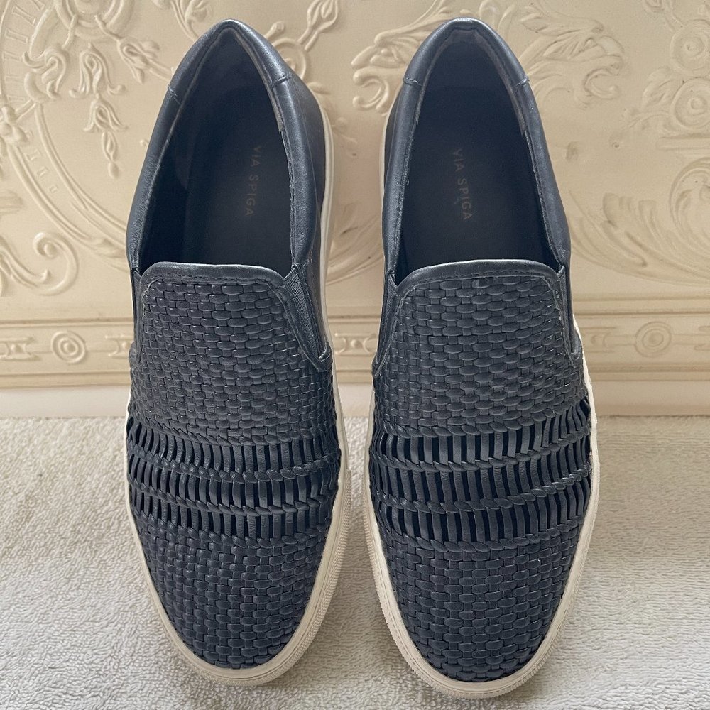 Via Spiga Slip On Flats with white bottoms,  size 38